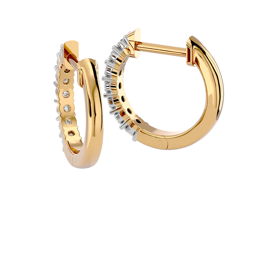 Back Design of Golden STRASBOURG Diamond Earrings