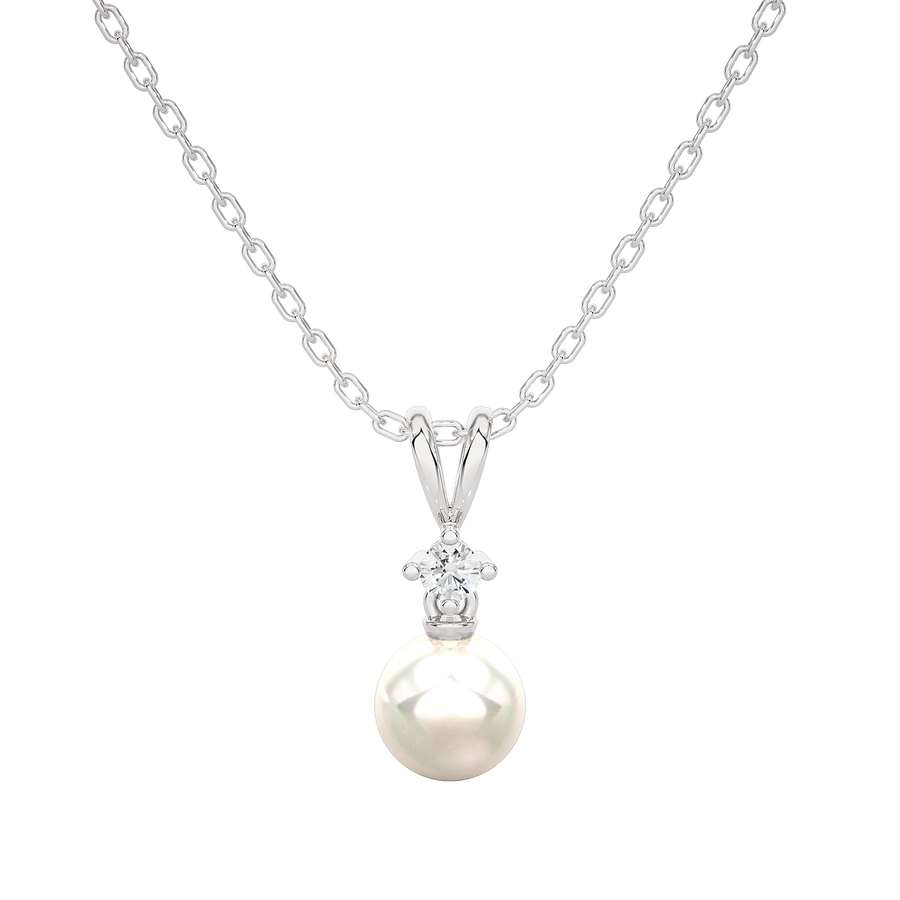 SOFIA-Diamond And Pearl Pendant
