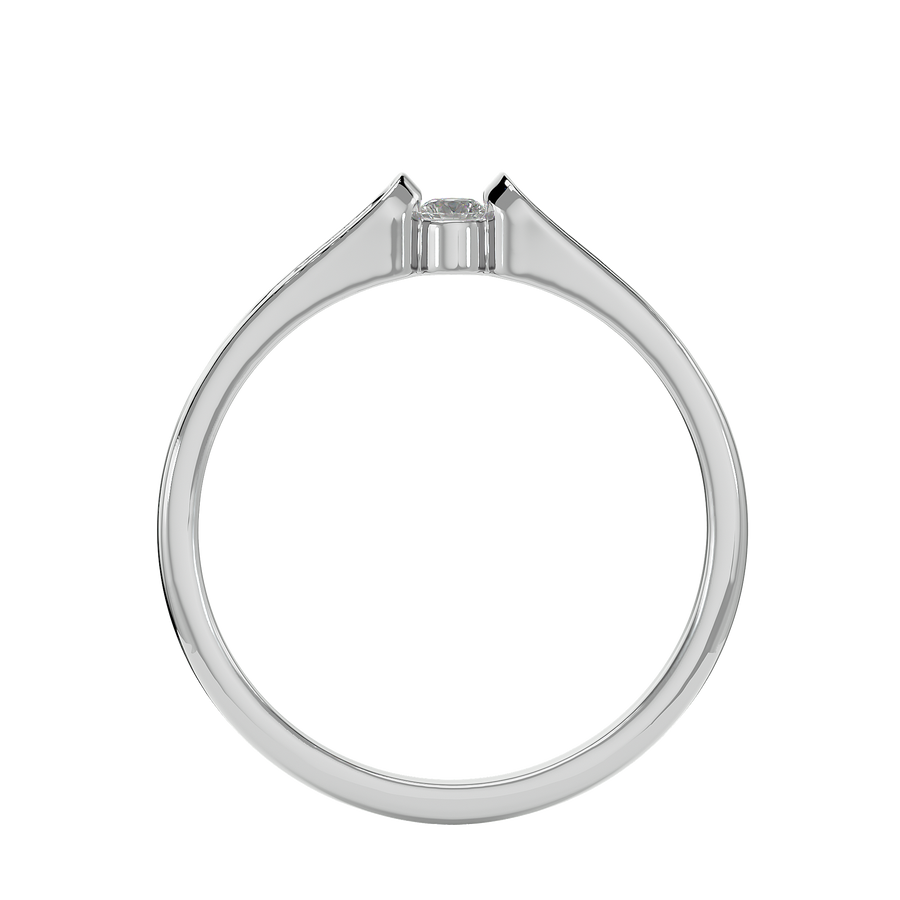 Side finish of Cote D'Azur Silver Diamond Rings Online