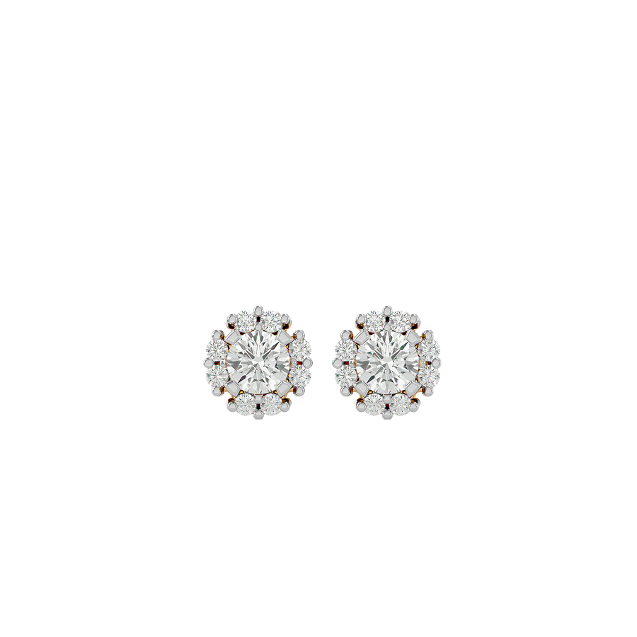 flower finish MONACO diamond earrings