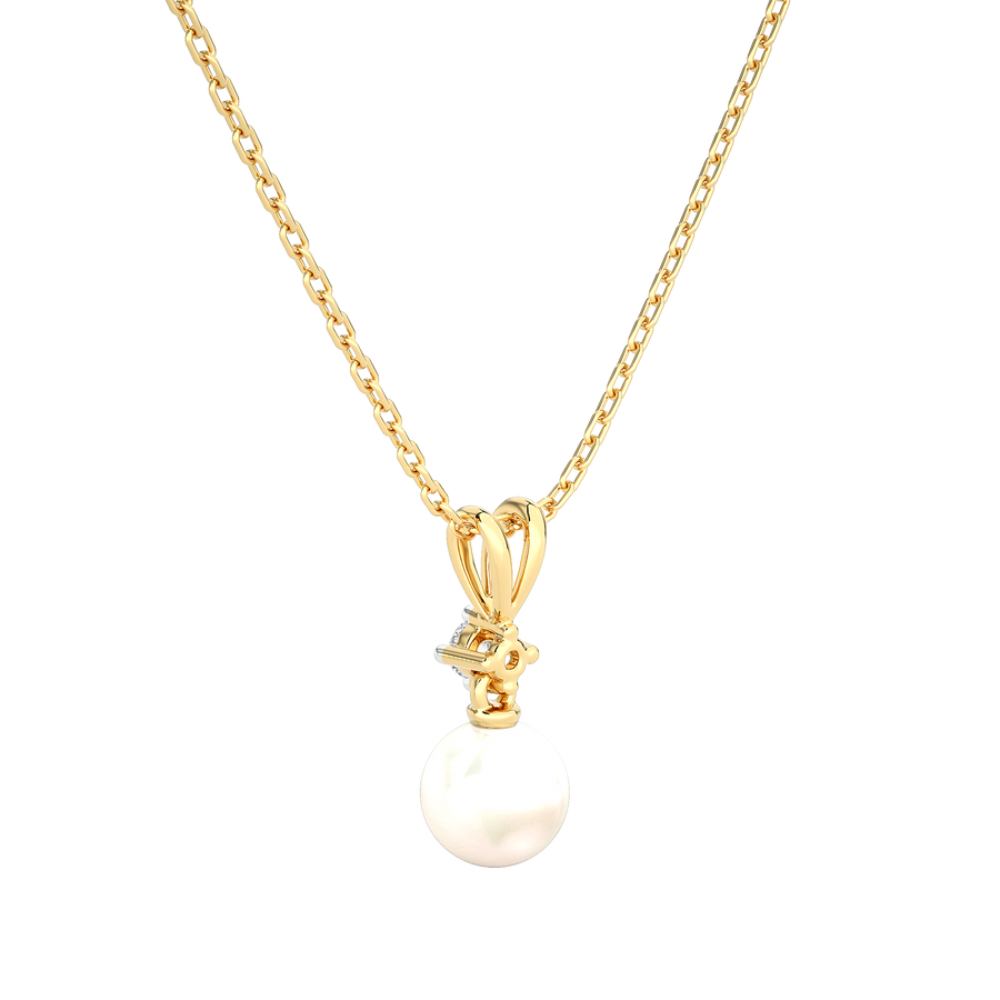 SOFIA-Diamond And Pearl Pendant
