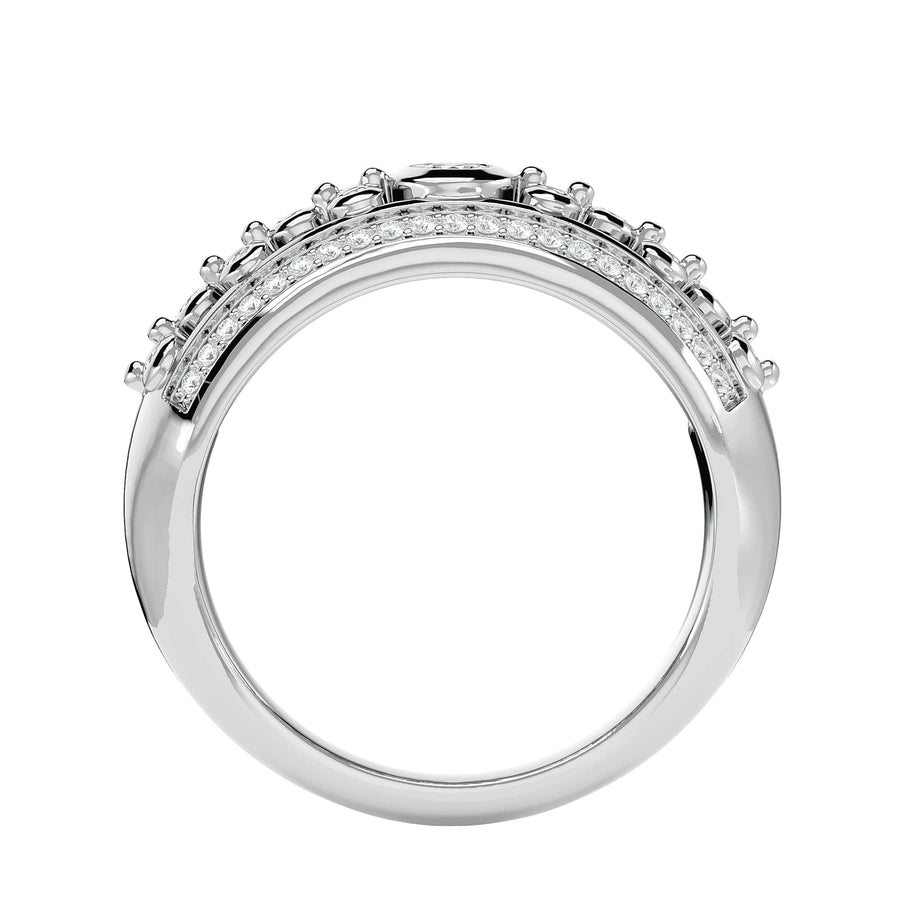 sides studded with diamond finish in Tournai Diamond Ring Online