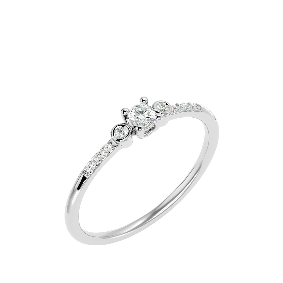 Silver Toulouse diamond ring online by AËLRA JOAILLERIE
