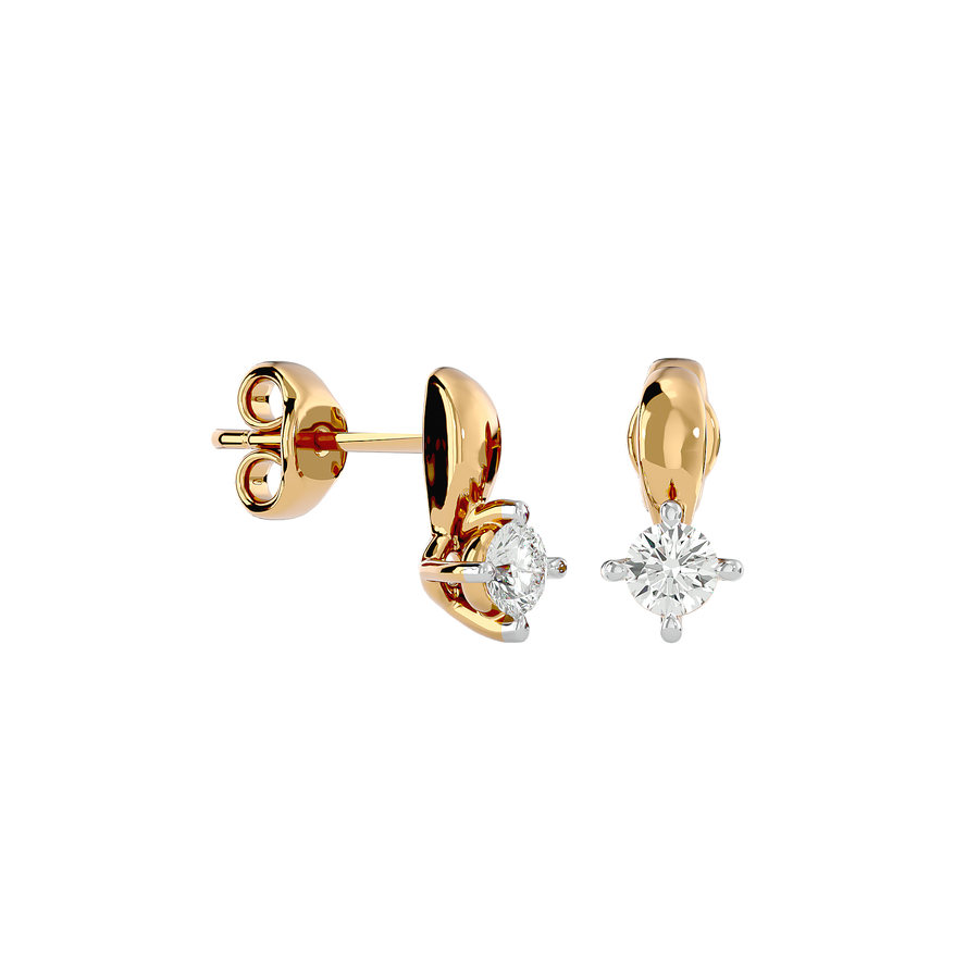 Golden FONTAINEBLEAU Diamond Earrings