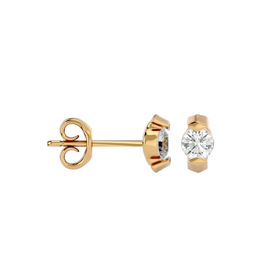 Golden VERSAILLES diamond earrings golden finish