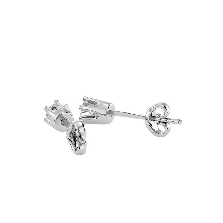 Silver nice diamond earrings rich design