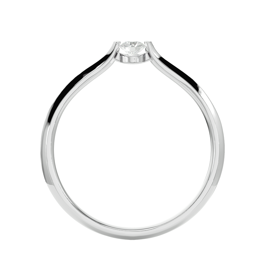 Side finish of Versailles Silver Diamond Rings Online