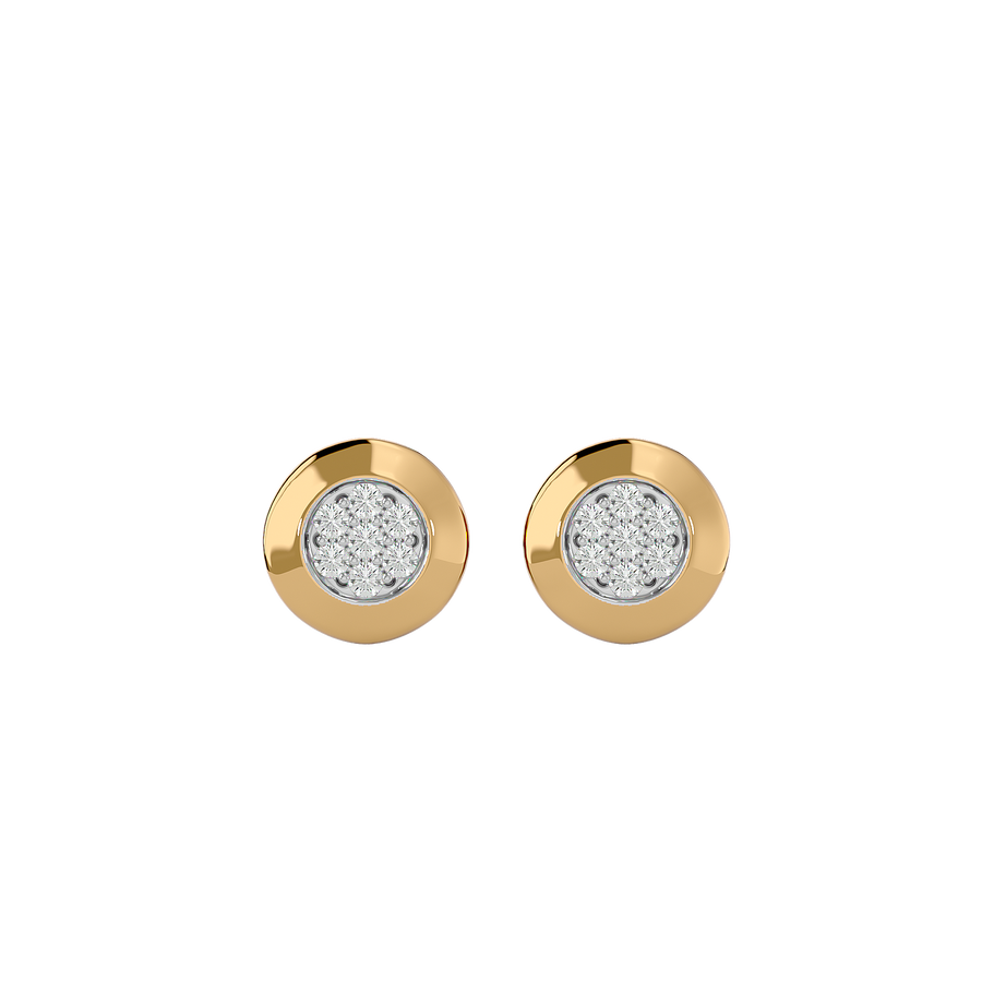 Gold and Diamond Finishing in CANNES Diamond Earrings