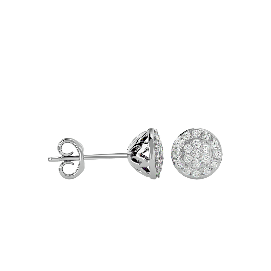 Silver Base Design in CHAMONIX Diamond Earrings