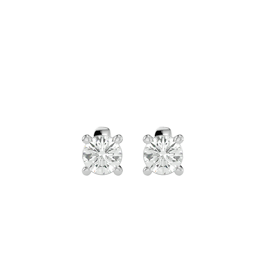Diamond View of LILLE Diamond Earrings Silver