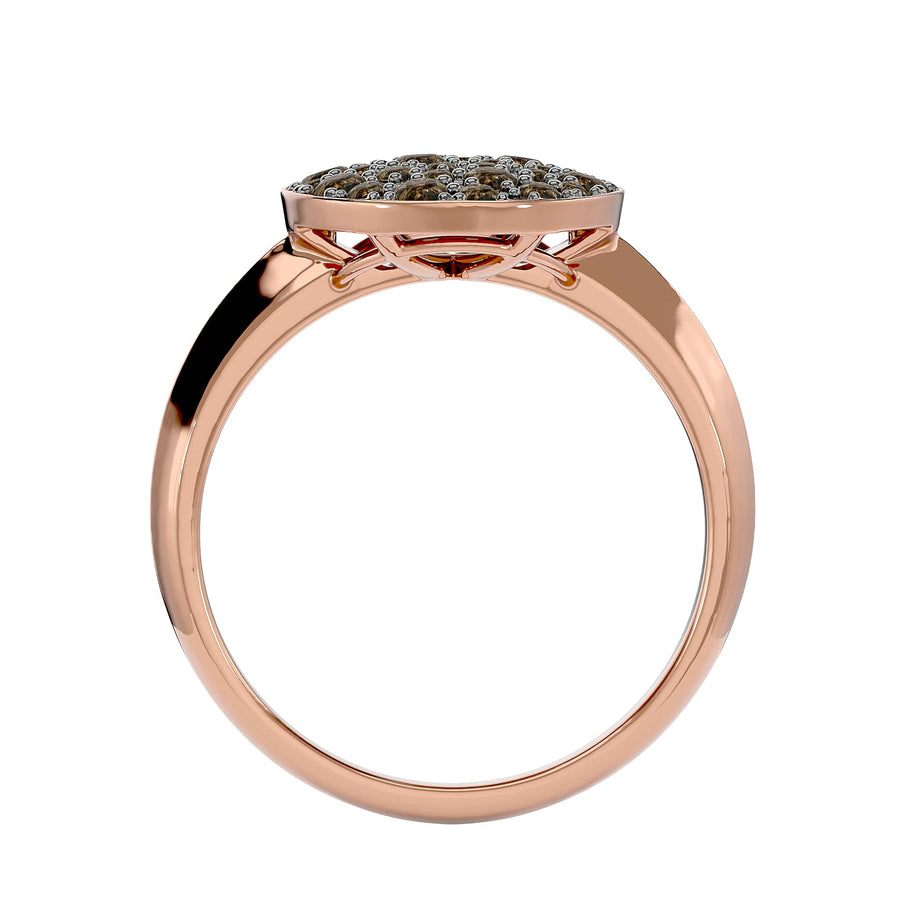 Side finish of Champagne Diamond Rings Online