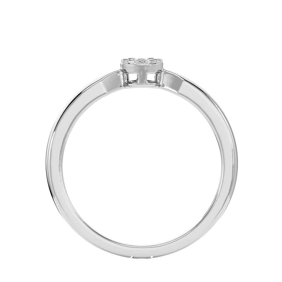 Side finish of Marseille Silver Diamond Rings Online